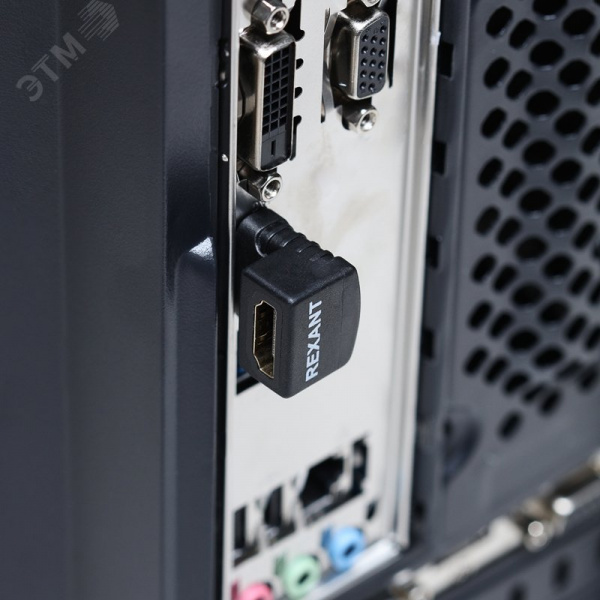 Переходник штекер HDMI - гнездо HDMI, угловой,,