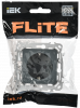 FLITE Розетка с заземлением с защитными шторками безвинтовое крепление 16А РСш11-1-ФлМА мокрый асфальт IEK