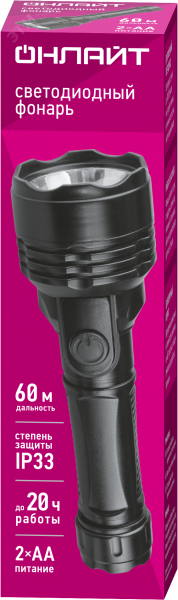 Фонарь светодиодный OPT-CP05-2AA для работы 1 LED, 0.5В
