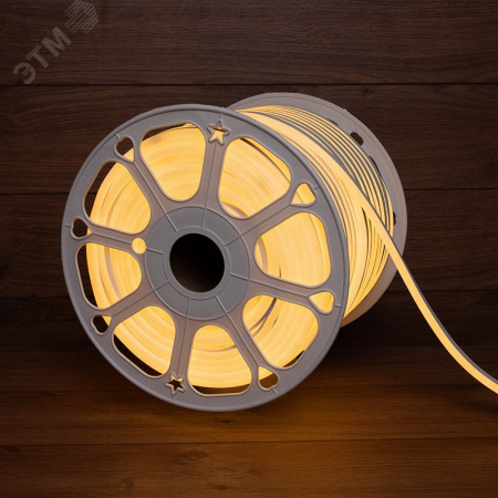 Неон гибкий SMD 8х16 мм 120 LED/м теплый белый односторонний 24 В 50 м