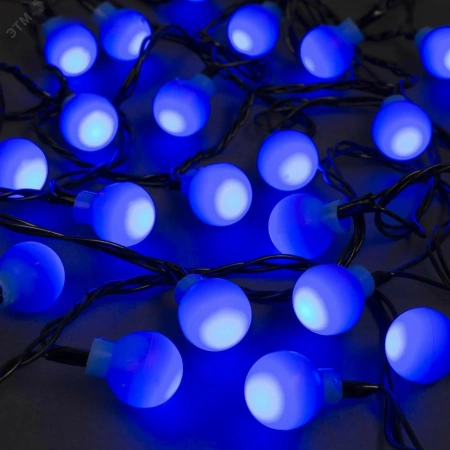 Электрогирлянда Жемчужные шарики 80LED 4 м синяя