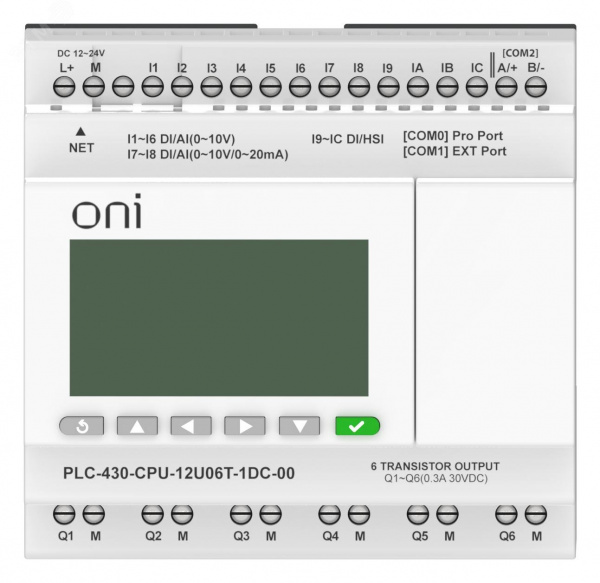 Модуль ЦПУ 4 DI 6 UI (0-10 В/DI) 2 UI (0-10 В/0-20 мА/DI) 6 TO 24В DC с Ethernet портом с экраном