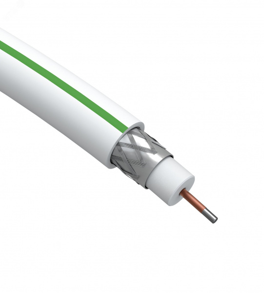Кабель коаксиальный SAT 703 B 75 Ом CCS,  оплётка Al 75% PVC белый 10м ЭРА SIMPLE SL-B-75-PVC10