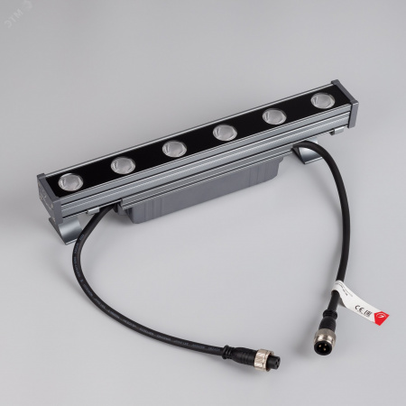 Прожектор линейный AR-LINE-300-6W Warm2700 (GR, 15x60 deg, 230 В) (IP65 Металл, 3 года)