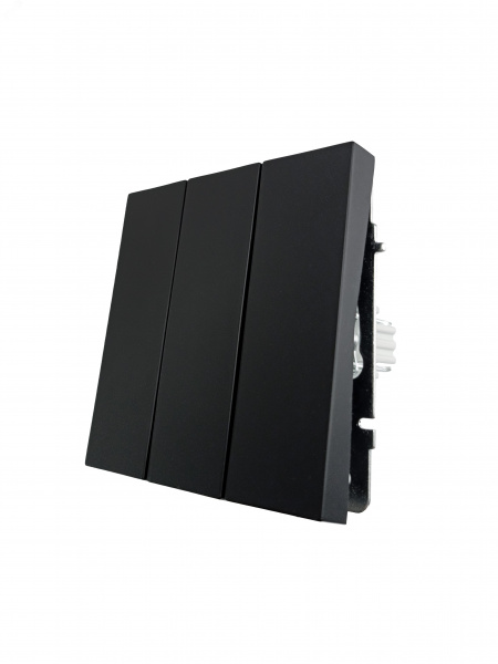 ZIMA Выключатель 3-кл., 10 А, механизм, черный бархат Lezard 704-4288-109QC