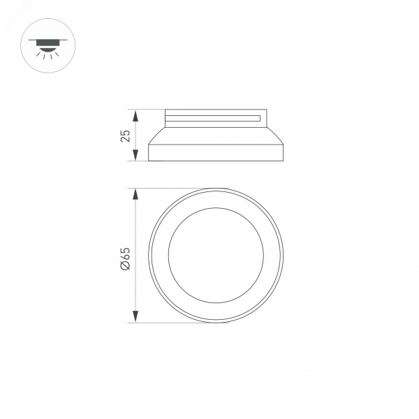 Светильник MS-ATLAS-TRIMLESS-R70-12W Day4000 WH 32deg 230V IP20 металл 5 лет