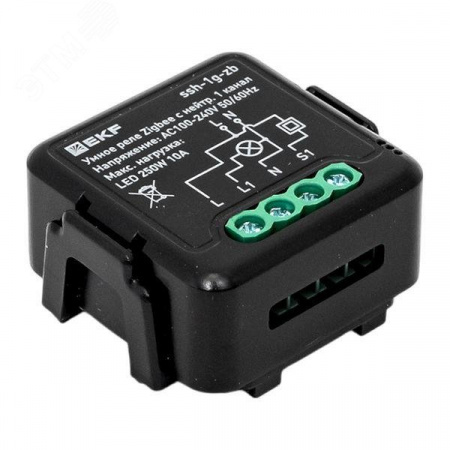 Умное реле в подрозетник 1-канальное с нейтралью Zigbee EKF Connect Select