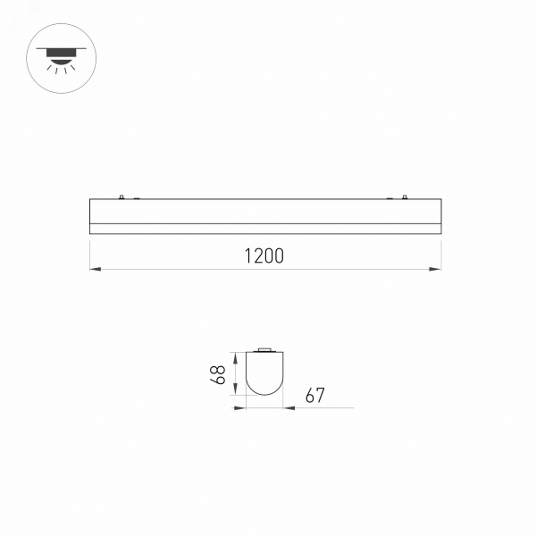 Светильник светодиодный ALT-LARGO-EMERGENCY-1200-30W Day4000 (WH, 120 deg, 230V) (ARL, с блоком аварийного питания (БАП), IP65 пластик, 3 года)