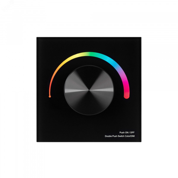 Панель SMART-P8-RGB-G-IN Black (12-24V, 3x4A, Rotary, 2.4G) (, IP20 Пластик, 5 лет)