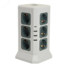 Удлинитель 12-местн с/з 3x1мм2 1.5м 250В 16А 3520Вт 3USB A + 1C 5V 3.4A Comfort белый/серый
