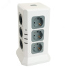 Удлинитель 12-местн с/з 3x1мм2 1.5м 250В 16А 3520Вт 3USB A + 1C 5V 3.4A Comfort белый/серый