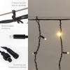 Гирлянда Айсикл Бахрома светодиодная 3,2х0,9 м, 120 LED, черный провод каучук, теплое белое свечение