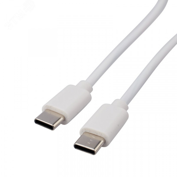 Кабель Type-C - Type-C 2A, 1m, PVC, white, 18-1833,