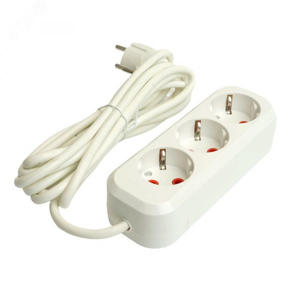 Удлинитель 3-местный с/з 3x1мм2 2м 250В 16А Home HM06-31-02 белый