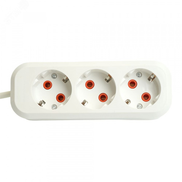 Удлинитель 3-местный с/з 3x1мм2 2м 250В 16А Home HM06-31-02 белый