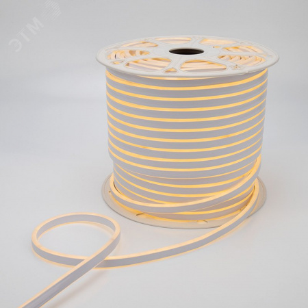 Неон гибкий SMD 8х16 мм двухсторонний 24В теплый белый 120 LED/м 50 м