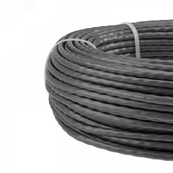 Витая пара U/UTP 4PR 24AWG CCA CAT5e PVC серый бухта 50 м