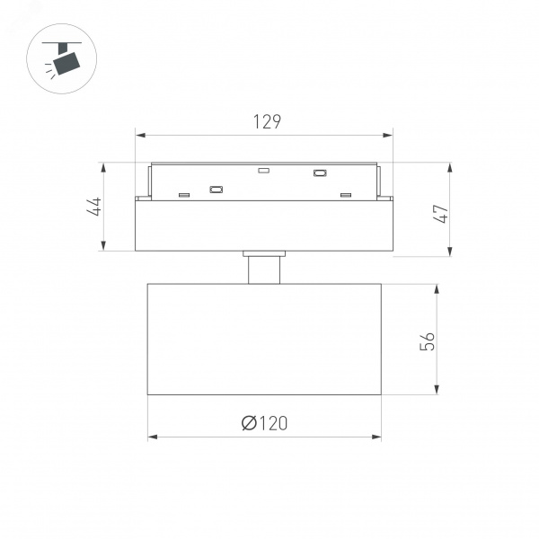Светильник MAG-ORIENT-RONDO-R120-15W Day4000-MIX (BK, 110 deg, 48V, TUYA Zigbee) (IP20 Металл, 5 лет)