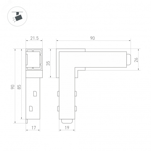 Шнур питания ARD-PRO-STD-1.5M Black (230V, 1.6A) (ARDCL, Закрытый)