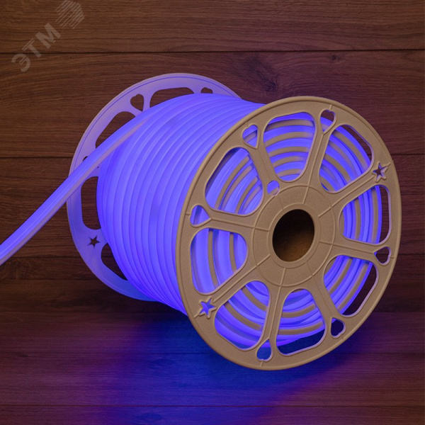 Неон гибкий LED SMD, форма – D, 16х16 мм, синий, 144 LED/м, 50 м