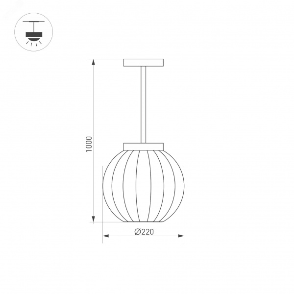Светильник LGD-PEARL-HANG-7W Warm3000 (GR, 164 deg, 230 В) (ARL, IP65 Металл, 3 года)