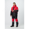 Костюм зимний Профи (ткань Оксфорд) полукомбинезон, красный черный, 60-62 182-188