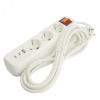 Удлинитель 3-местный с/з с выключателем 3x1 мм 2.5м 250 В 16 А 1 USB+2 C 2.4 A белый HM071-31-05