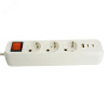 Удлинитель 3-местный с/з с выключателем 3x1 мм 2.5м 250 В 16 А 1 USB+2 C 2.4 A белый HM071-31-05