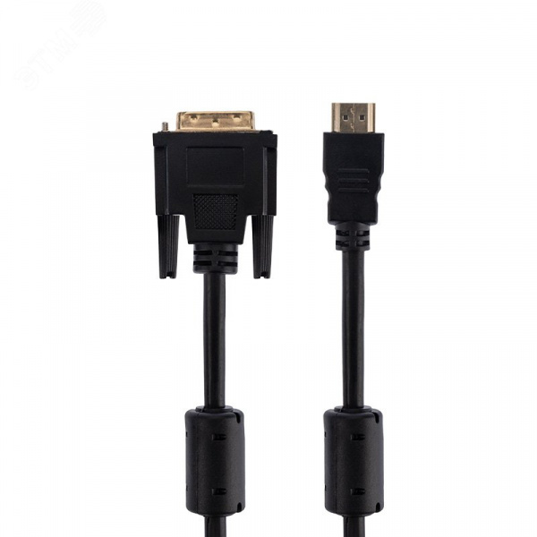 Кабель HDMI - DVI-D с фильтрами, 7 м., черный GOLD