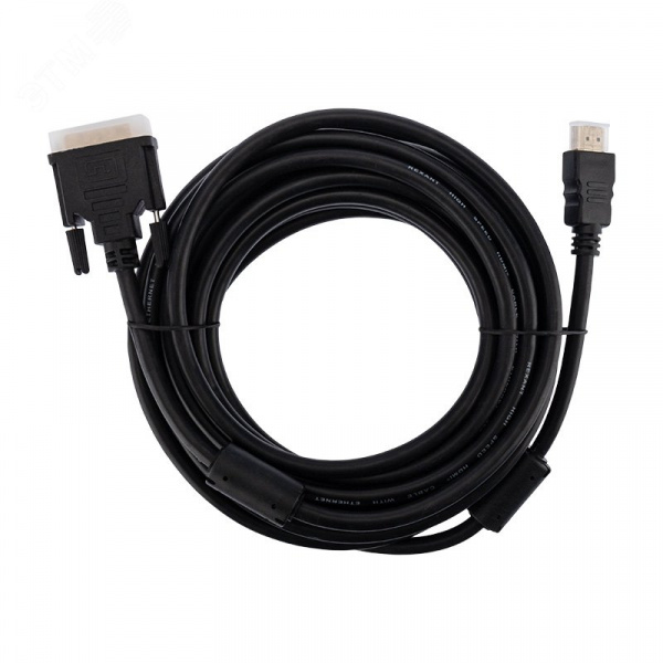 Кабель HDMI - DVI-D с фильтрами, 7 м., черный GOLD