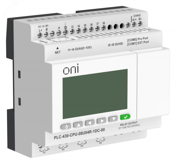 Модуль ЦПУ 4 DI 4 UI (0-10 В/DI) 4 RO 24В DC с Ethernet портом с экраном