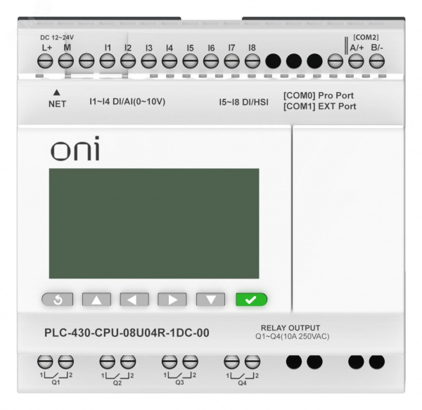Модуль ЦПУ 4 DI 4 UI (0-10 В/DI) 4 RO 24В DC с Ethernet портом с экраном