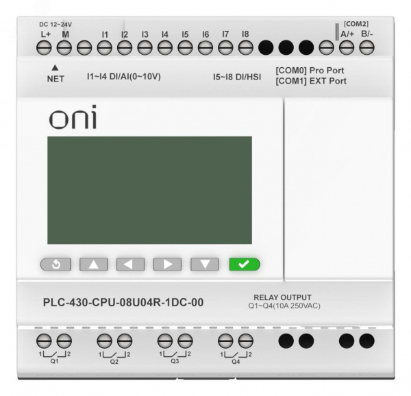 Модуль ЦПУ 4 DI 4 UI (0-10 В/DI) 4 RO 24В DC с Ethernet портом с экраном