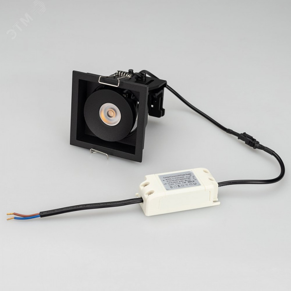 Светильник CL-SIMPLE-S80x80-9W Day4000 (BK, 45 deg) (ARL, IP20 Металл, 3 года)