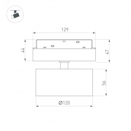 Светильник MAG-ORIENT-RONDO-R120-15W Day4000-MIX (WH, 110 deg, 48V, TUYA Zigbee) (IP20 Металл, 5 лет)