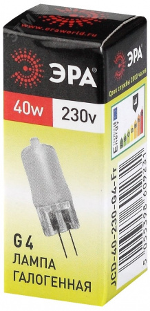 Лампа накаливания галогенная G4-JCD-40W-230V-FR (галоген, капсула, 40Вт, нейтр, G4) (100/1000/35000)