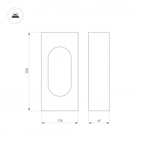 Светильник LGD-MUSE-BOLL-H300-12W Warm3000 (DG, 296 deg, 230 В) (IP65 Металл, 3 года)
