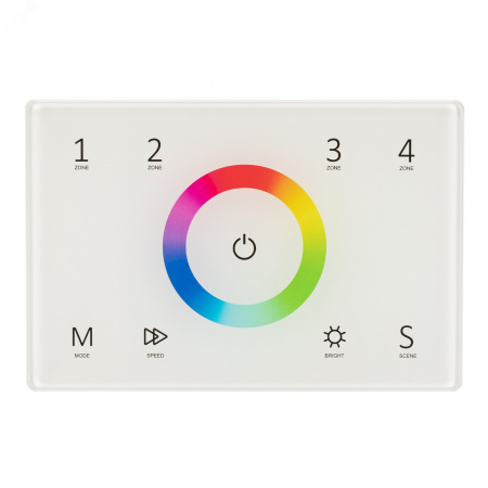 Панель Sens SMART-P83-RGB White (230V, 4 зоны, 2.4G) (ARL, IP20 Пластик, 5 лет)