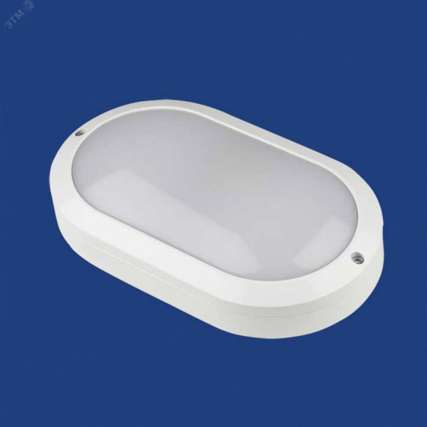 Светильник светодиодный влагозащищенный ULW-K14A 20W-5000K IP65 WHITE овал белый свет 5000K 2400 Лм 220X135 мм белый корпус
