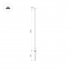 Светильник KT-CHAMPAGNE-L1200-3W Warm3000 (DG, 180 deg, 24V) (IP65 Металл, 3 года)