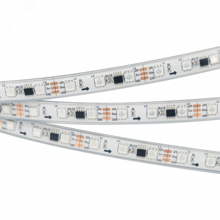 Лента светодиодная 14,4 Вт/м 12В IP66 RGB 60LED/м SPI-B60-10-12mm SMD 5060 5 м
