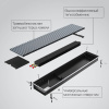 Конвектор внутрипольный 90/250/1800-DG-U-NA с естественной конвекцией