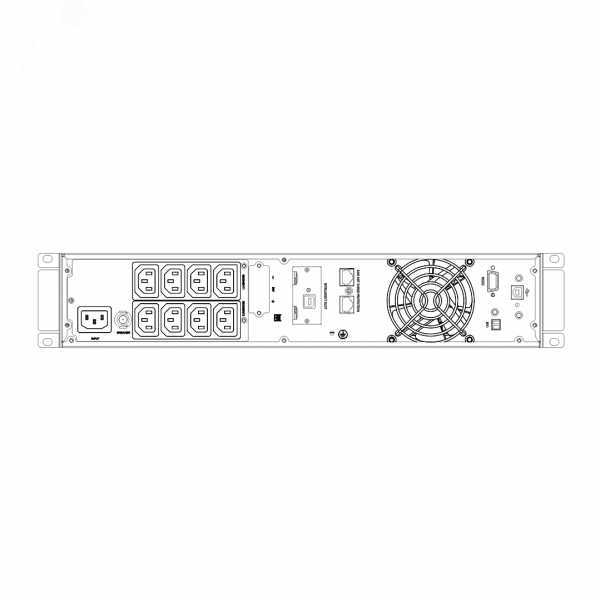 Источник бесперебойного питания Online, SKAT-UPS 1000-RACK-ON-E P3, 1000 ВА/1000 Вт, 1/1, Rack/Tower, внешн. АКБ 24В, 8хC13