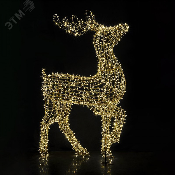 Фигура объемная северный Олень 300х200 см, 3000 LED, IP65, свечение тёплый белый