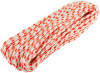 Фал капроновый плетеный 16-ти прядный с сердечником 8 мм х 20 м, р/н= 880 кгс