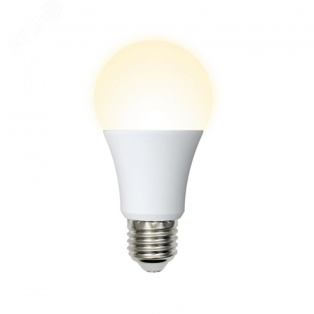 Лампа светодиодная LED-A60-16W/WW/E27/FR/NR Форма A, матовая, Norma, теплый белый свет (3000K), картон, ТМ Volpe