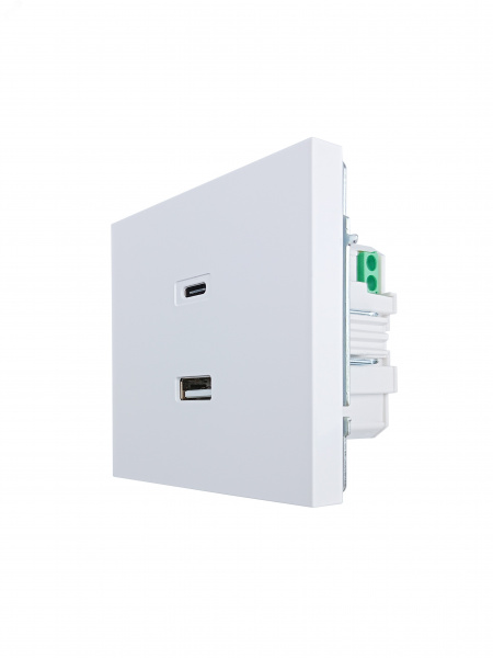 ZIMA Розетка TC+ USB, механизм, белая Lezard 704-0288-192TC