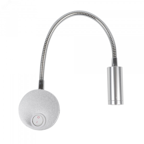 Светильник светодиодный ULT-F21-3W/4000K IP20 SILVER настенный гибкий для интерьерного освещения. 85-265В. Белый свет (4000К). Серебряный