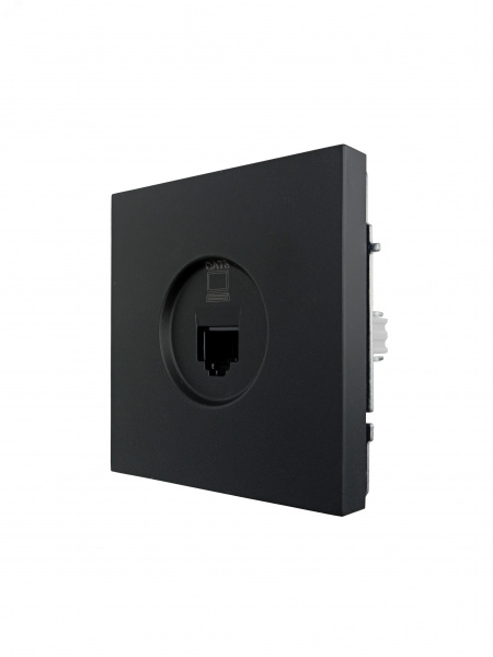 Розетка компьютерная Cat 6, механизм, черный бархат Lezard 704-4288-140