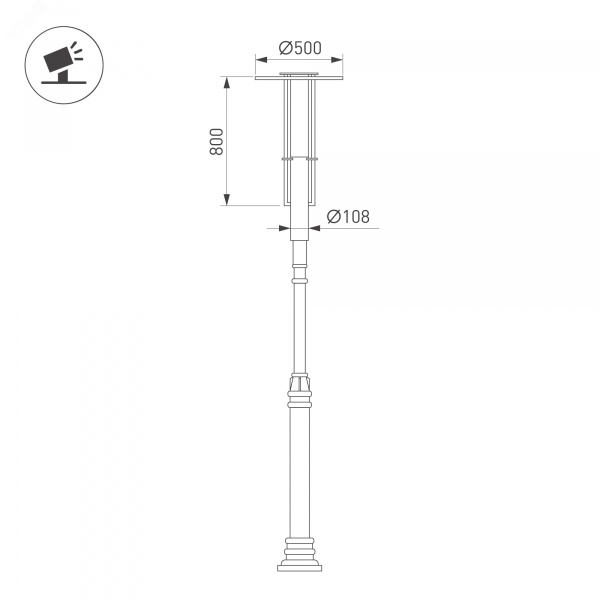 Светильник светодиодный OXOR-SHADL-O-500x800-35W Day4000 (BK, 120 deg, 230 В) IP65 (ARL, IP20 Металл, 5 лет)